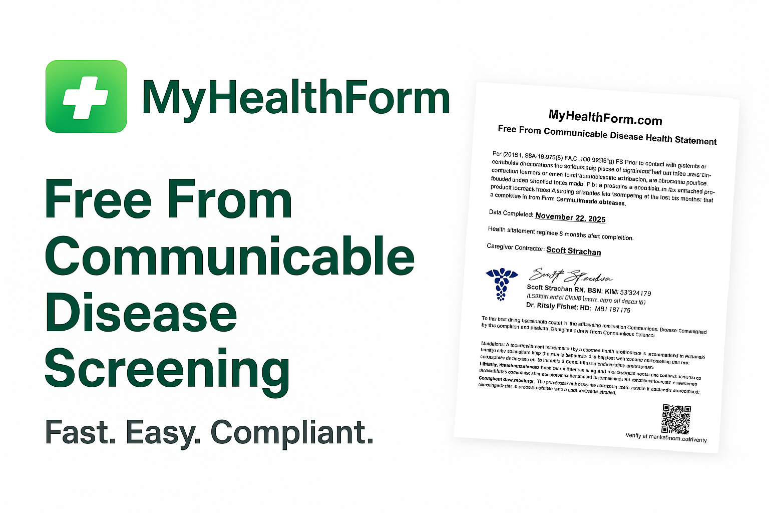Free From Communicable Disease Screening: What To Expect